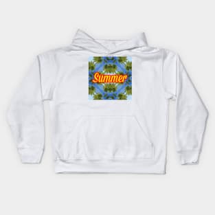 Summer Palm Treee Pattern Kids Hoodie